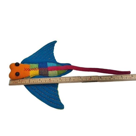 Barbara Sansoni Plush Stingray Original Handwoven Hank Dyed Sri Lanka - Picture 9 of 11